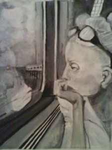 wayfinder on a train